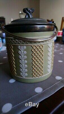 Wedgwood Jasperware Dip Tricolor Antique Jam / Pot Conserver C. 1880 Rarissime