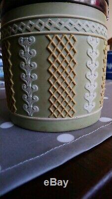 Wedgwood Jasperware Dip Tricolor Antique Jam / Pot Conserver C. 1880 Rarissime