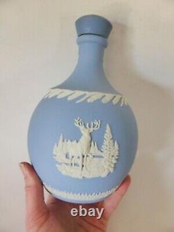 Wedgwood Jasperware Glenfiddich Scotch Whiskey Decanter, Bouteille En Céramique Vintage