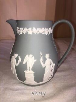 Wedgwood Jasperware Grey Milk Pitcher-rare Color-neoclassical-england