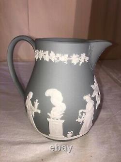 Wedgwood Jasperware Grey Milk Pitcher-rare Color-neoclassical-england