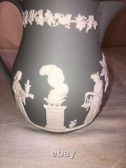 Wedgwood Jasperware Grey Milk Pitcher-rare Color-neoclassical-england