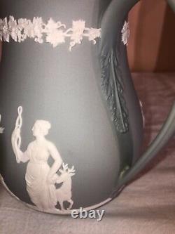 Wedgwood Jasperware Grey Milk Pitcher-rare Color-neoclassical-england