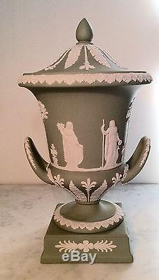 Wedgwood Jasperware Large Urn Sage Green 1979