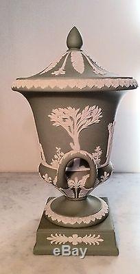 Wedgwood Jasperware Large Urn Sage Green 1979