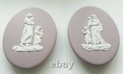 Wedgwood Jasperware Lilac And White Pram Plaques Plaques Ovales