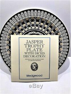 Wedgwood Jasperware Musée Série C. 1978 Diced Trophy Plate # 84/500 Avec Coa