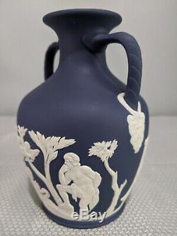 Wedgwood Jasperware Portland Vase Cobalt / Bleu Foncé Ec 6 Made In England