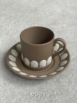 Wedgwood Jasperware Tea Cup +can Coffee Cup Collection Taupe, Sage Green & Blue