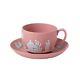 Wedgwood Jasperware Teacup And Saucer In Pink Nouveau