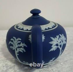 Wedgwood Jasperware Théière Jug/bowl Cobalt Bleu/blanc C1920s