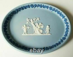 Wedgwood Jasperware Tri Colour Cupidon And Psyche Oval Tray