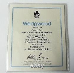Wedgwood Jasperware Tricolour George Washington Silver Box Ltd
