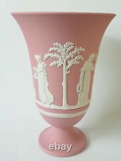 Wedgwood Jasperware Vase Rose Pied