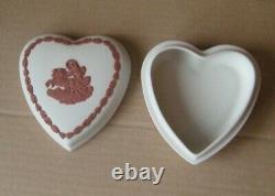 Wedgwood Jasperware White & Terracotta Collectors Society Heart Box