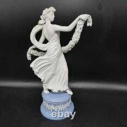Wedgwood Jasperware bleu LAUREL GARLAND figurine Dancing Hours avec certificat d’authenticité réf. w