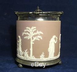 Wedgwood Lilac Jasperware Biscuit Jar