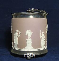 Wedgwood Lilac Jasperware Biscuit Jar