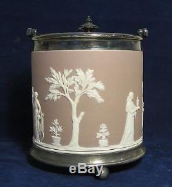 Wedgwood Lilac Jasperware Biscuit Jar