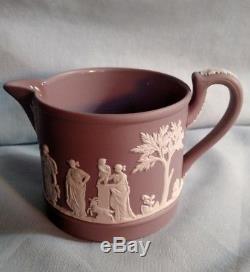 Wedgwood Lilas Jasperware Théière, Sucre Et Crème