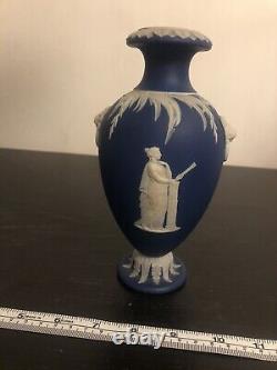 Wedgwood Muses Blue Jasperware Vase 19th C 7