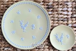 Wedgwood / Primevère Jaune / Poterie Jasper Prunus / Assiette Grande de 8' + Petit Objet
