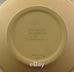 Wedgwood Primrose Jaune Et Noir Jasperware 2003 Wgc-nec Golf Trophy Ltd Ed 120