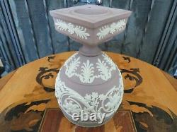 Wedgwood St James' Collection Tricolor Lilac Jasperware Cupidon Arabesque Vase Urn