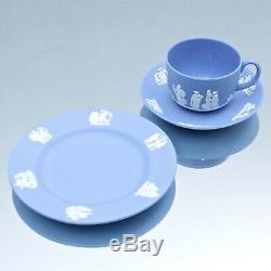 Wedgwood Teeservice Jasperware Hellblau, Bleu Jasper, Teekanne, Tasse, Conteuse