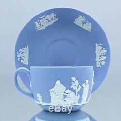 Wedgwood Teeservice Jasperware Hellblau, Bleu Jasper, Teekanne, Tasse, Conteuse