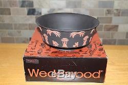 Wedgwood Terracotta On Black Jasper Ware Égyptien Nil Round Bowl (avec Boîte)