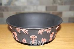 Wedgwood Terracotta On Black Jasper Ware Égyptien Nil Round Bowl (avec Boîte)