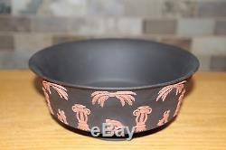 Wedgwood Terracotta On Black Jasper Ware Égyptien Nil Round Bowl (avec Boîte)