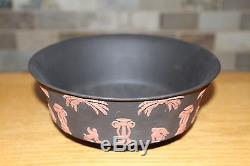 Wedgwood Terracotta On Black Jasper Ware Égyptien Nil Round Bowl (avec Boîte)