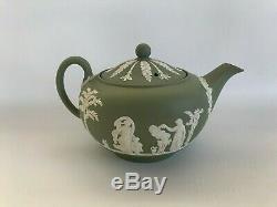 Wedgwood Vert Jasperware 1956 Teapot En Excellent État