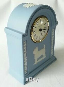 Wedgwood West Highland Terrier Bleu Jasperware Horloge Manteau