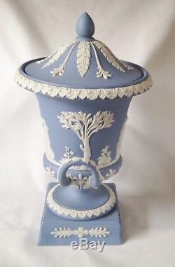Wedwgood Blue Jasperware Campagna Vase Urne